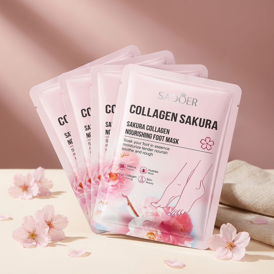 Sakura Collagen Nourishing Foot Mask (5 Pairs)